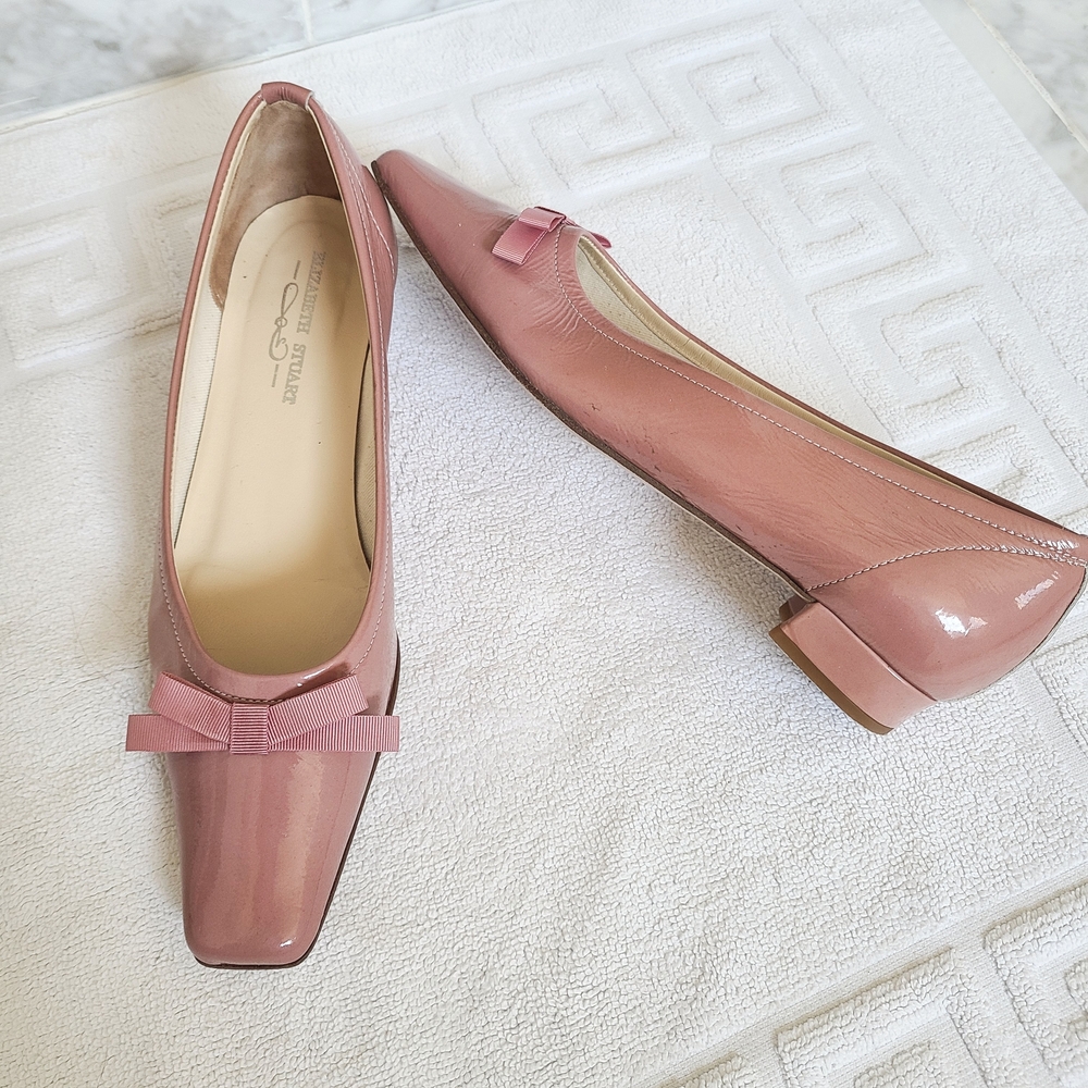 Chic soft patent leather rose Ballet Flats